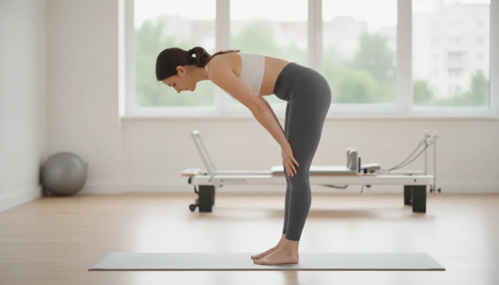 Woman building core strength with a pilates for beginners exercise on a mat.