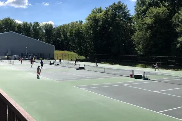 Players on The Wembley Club pickleball courts in Chagrin Falls, Ohio